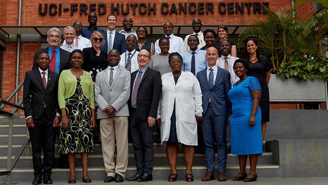 Fred Hutch and UCI Leadership at the UCI-Fred Hutch Cancer Centre in Kampala, Uganda